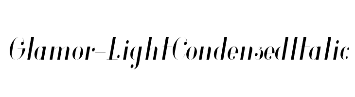 Glamor-LightCondensedItalic Fuentes
