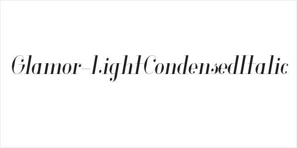 Glamor-LightCondensedItalic Logo
