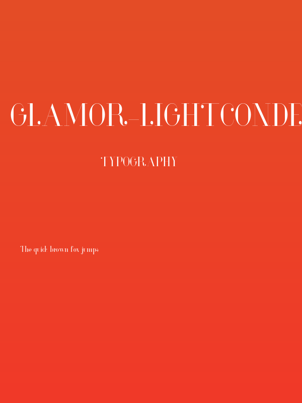Glamor-LightCondensed Poster