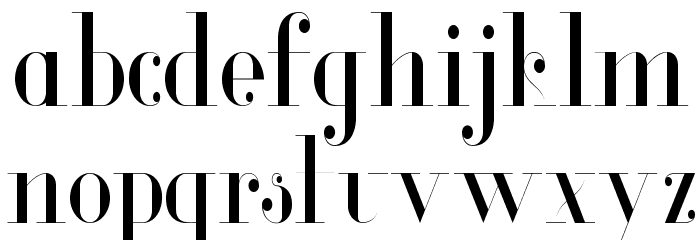 Glamor-LightCondensed Font LOWERCASE