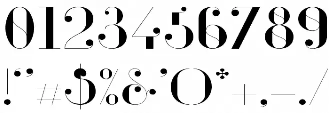 Glamor-LightExtended Font OTHER CHARS