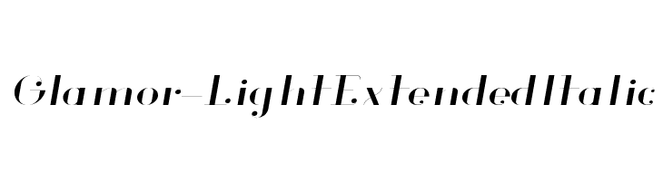 Glamor-LightExtendedItalic Fuentes