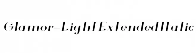 Glamor-LightExtendedItalic  नि: शुल्क फ़ॉन्ट्स डाउनलोड