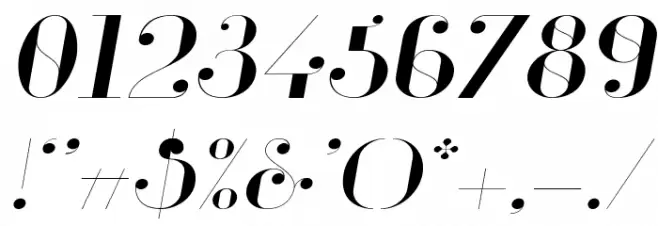 Glamor-LightExtendedItalic Font OTHER CHARS