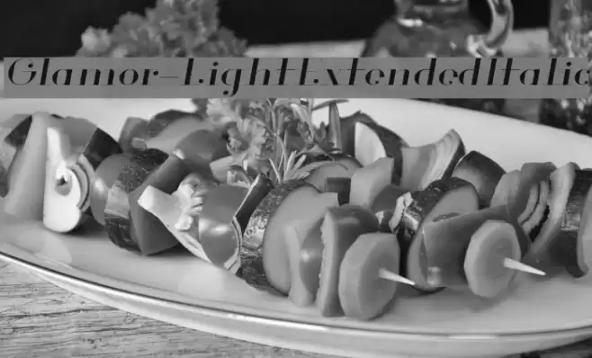 Glamor-LightExtendedItalic Font examples