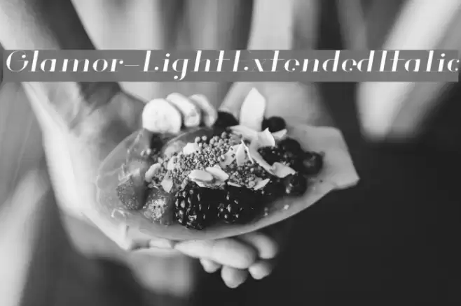 Glamor-LightExtendedItalic Font examples