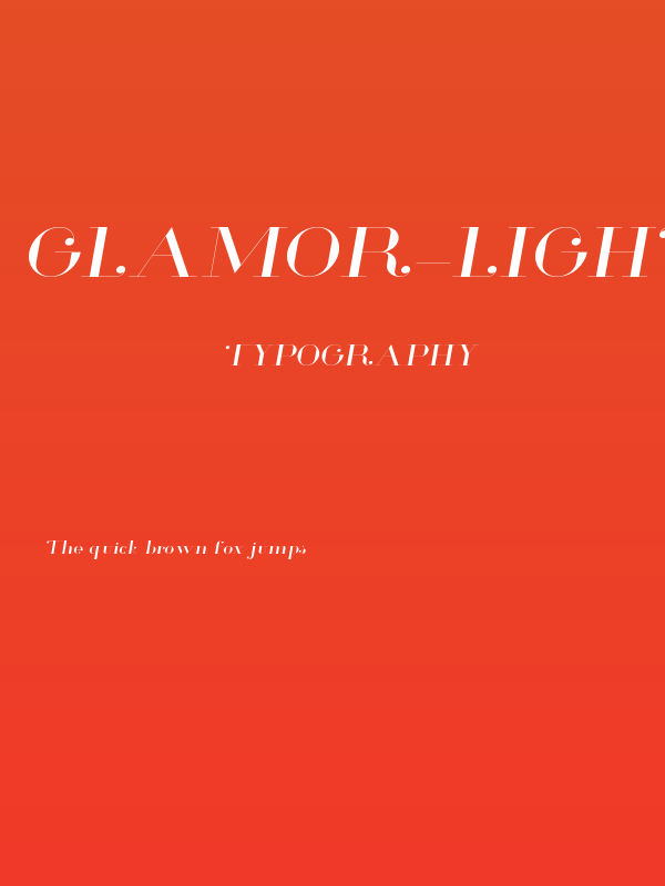 Glamor-LightExtendedItalic Poster