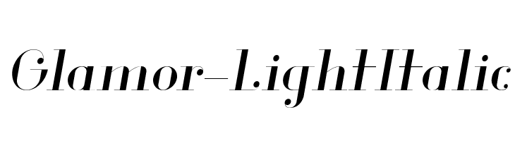 Glamor-LightItalic  免费字体下载