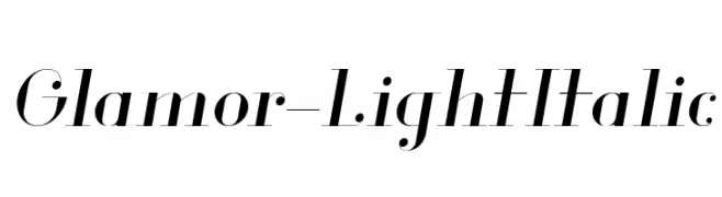 Glamor-LightItalic  フリーフォントのダウンロード