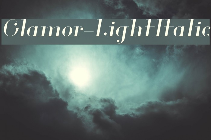Glamor-LightItalic Example 3