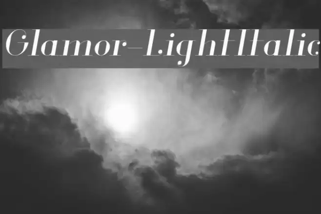 Glamor-LightItalic Font examples