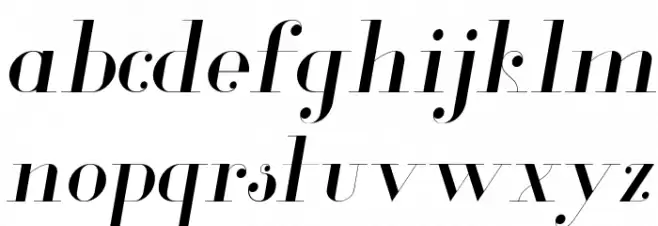 Glamor-LightItalic Font LOWERCASE