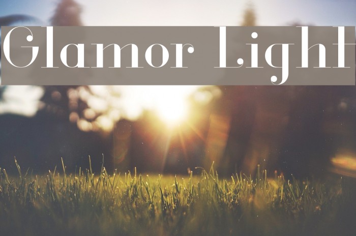 Glamor Light Font examples