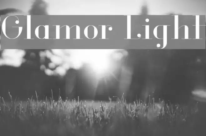Glamor Light Font examples