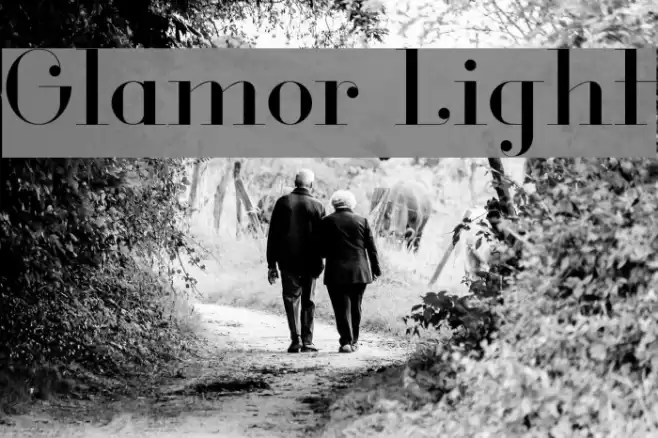 Glamor Light Font examples