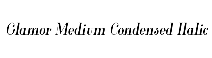 Glamor Medium Condensed Italic Font