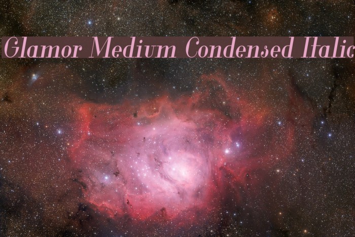 Glamor Medium Condensed Italic Font examples