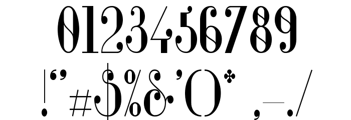Glamor Medium Condensed Font OTHER CHARS