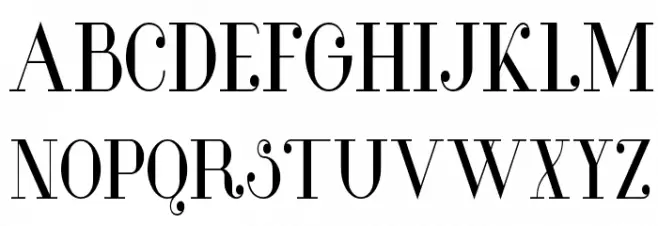 Glamor Medium Condensed Font Litere mari