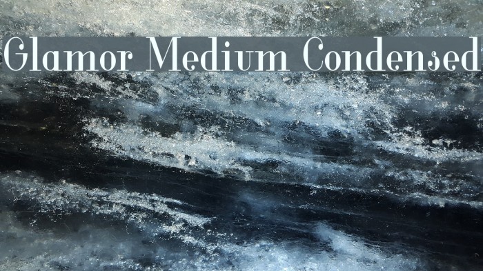 Glamor Medium Condensed Font examples