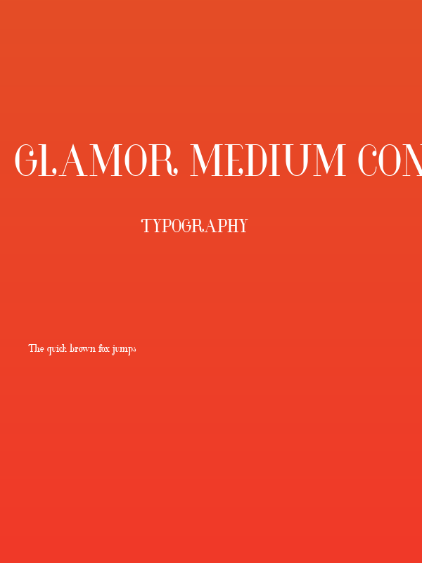 Glamor Medium Condensed Poster
