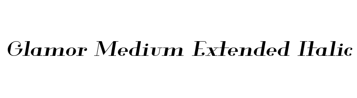 Glamor Medium Extended Italic Font