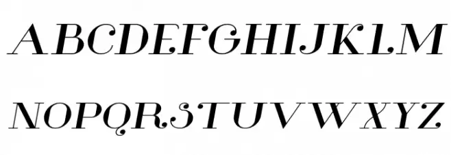 Glamor Medium Extended Italic Polices MAJUSCULES