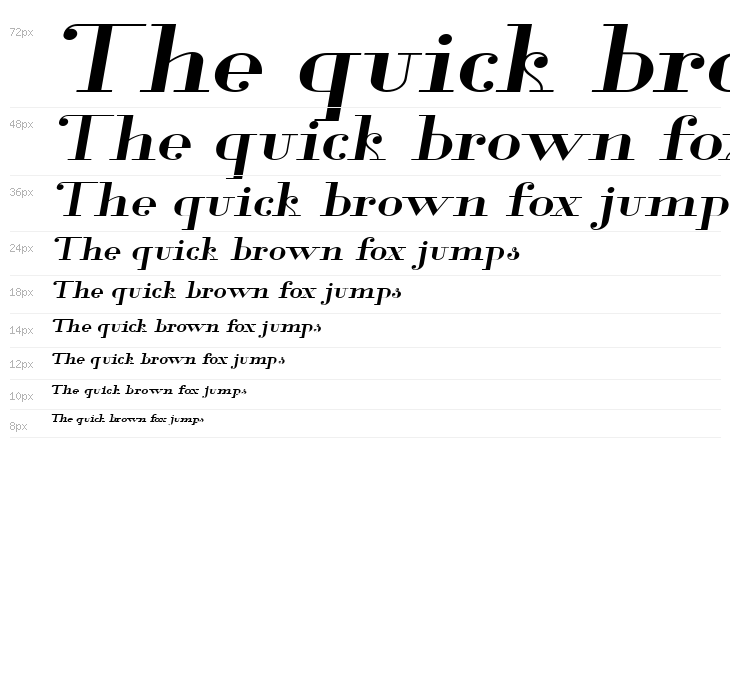 Glamor Medium Extended Italic Waterfall