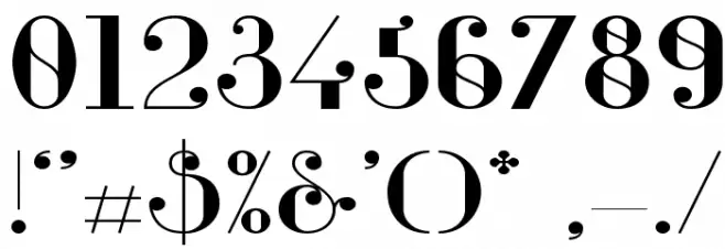 Glamor Medium Extended Font OTHER CHARS