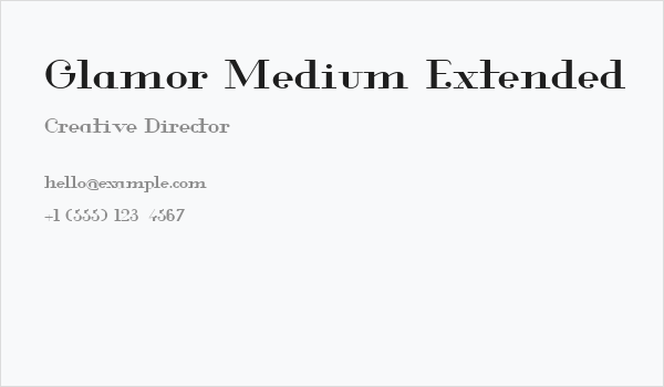 Glamor Medium Extended Business Card
