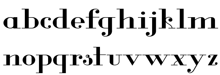 Glamor Medium Extended Font LOWERCASE