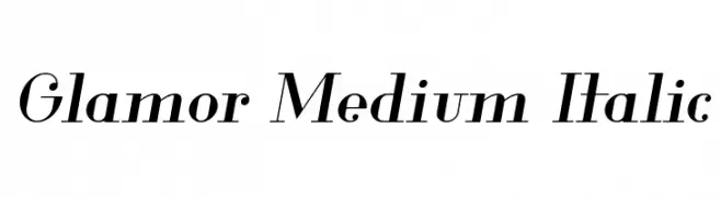 Glamor Medium Italic  フリーフォントのダウンロード