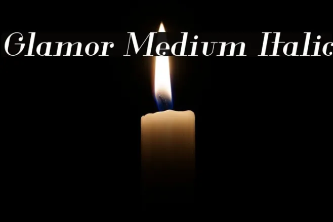 Glamor Medium Italic Example 1