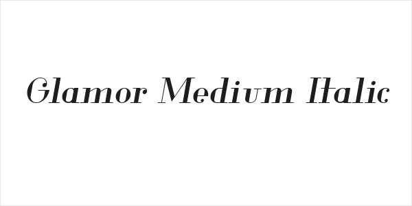 Glamor Medium Italic Logo