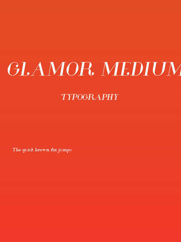 Glamor Medium Italic Poster