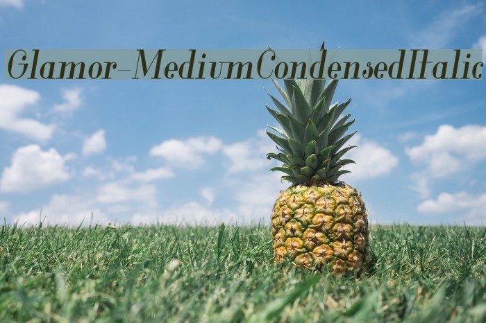 Glamor-MediumCondensedItalic Font examples