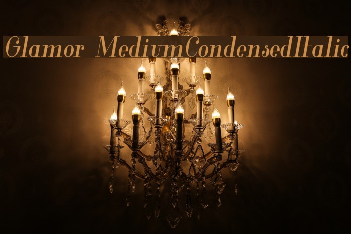 Glamor-MediumCondensedItalic Font examples