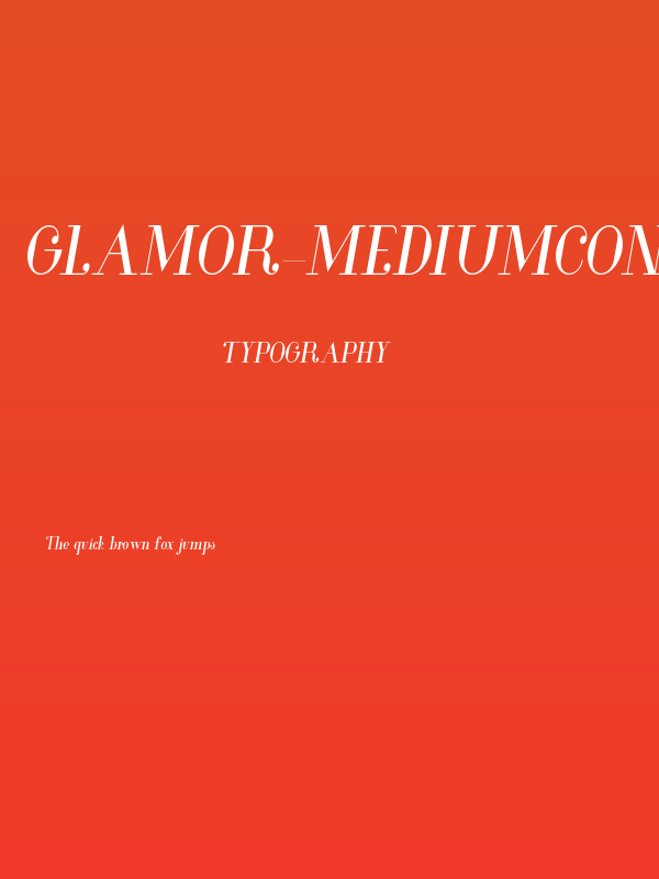 Glamor-MediumCondensedItalic Poster