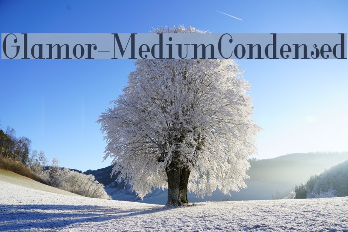 Glamor-MediumCondensed Font examples