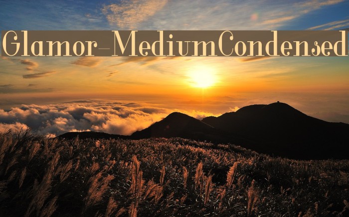 Glamor-MediumCondensed Font examples