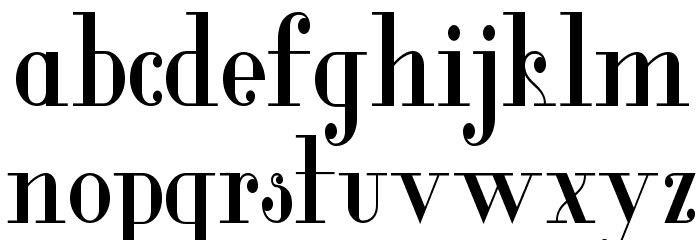 Glamor-MediumCondensed Font LOWERCASE