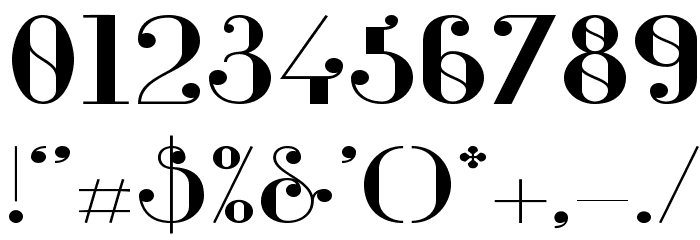 Glamor-MediumExtended Font OTHER CHARS