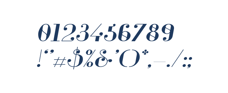 Glamor-MediumExtendedItalic Other Characters