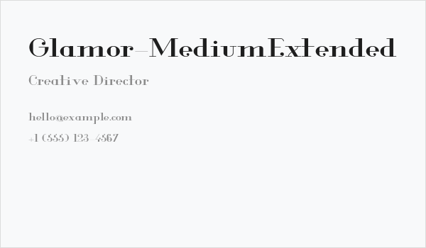 Glamor-MediumExtended Business Card