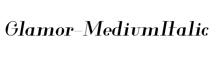 Glamor-MediumItalic Fuentes