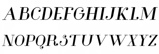 Glamor-MediumItalic Font Litere mari