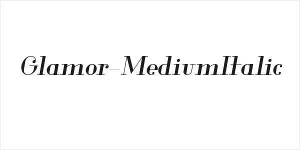 Glamor-MediumItalic Logo