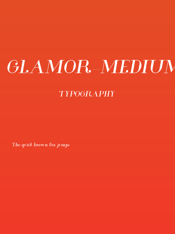 Glamor-MediumItalic Poster