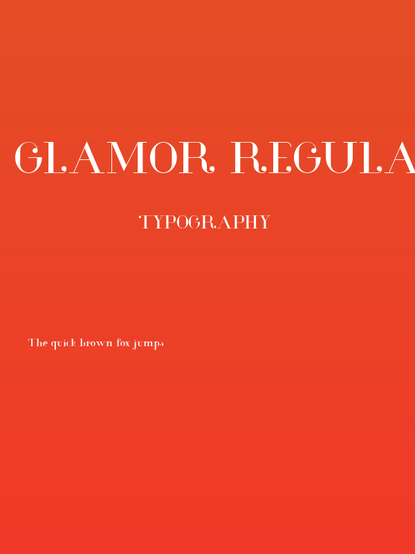 Glamor Regular Poster