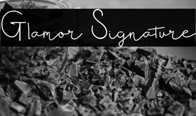Glamor Signature Font examples